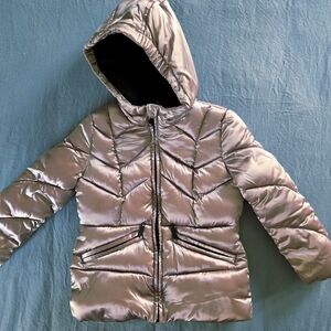 Kids Metallic Puffer Jacket